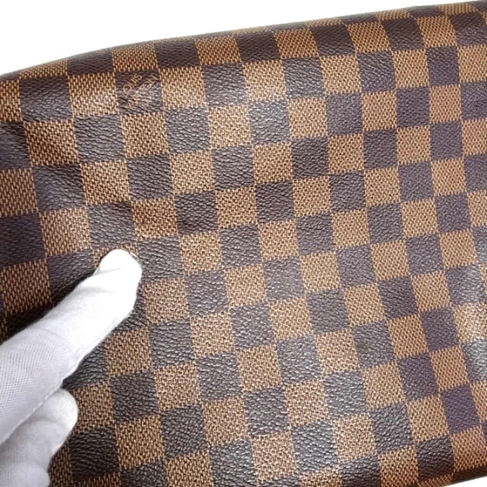Louis Vuitton Damier Ebene Canvas Brown Black Shoulder Bag - Picture 11 of 13
